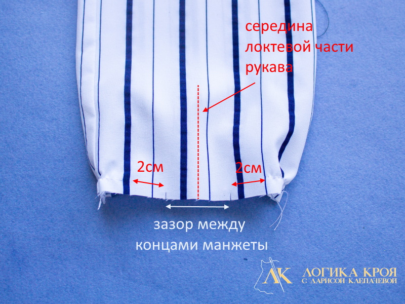 как пришить манжету к рукаву