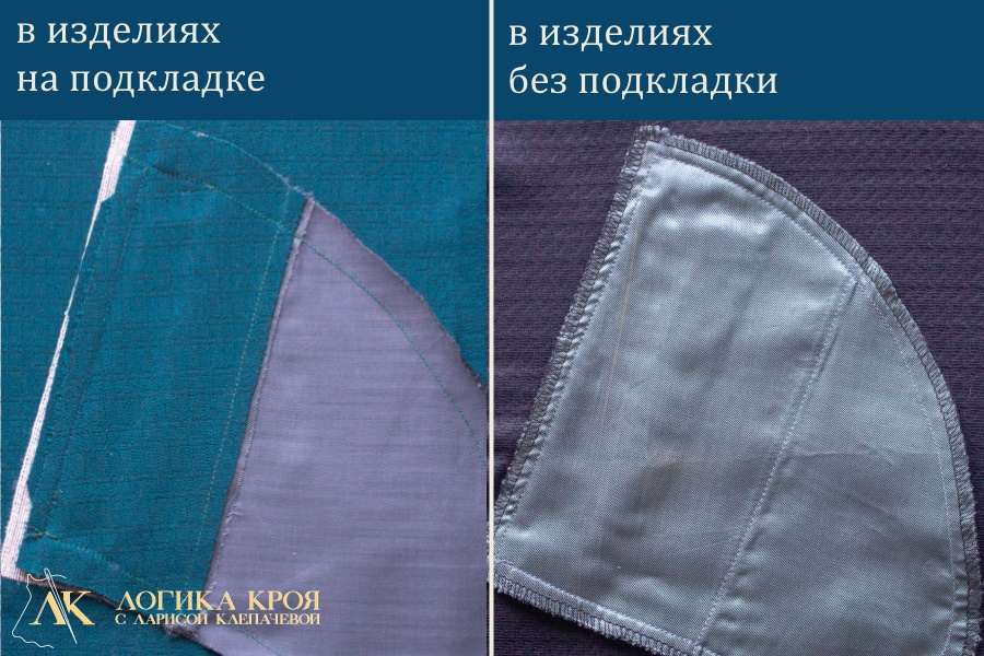 Отличия прорезных карманов в легкой и верхней одежде 