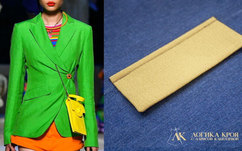 Притачивание отделочного клапана