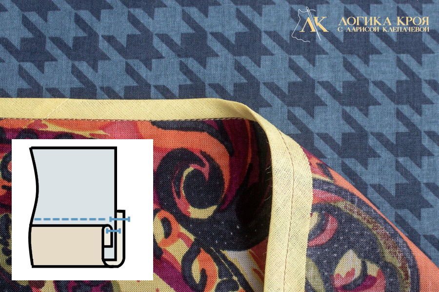 Окантовочный шов с одним открытым срезом