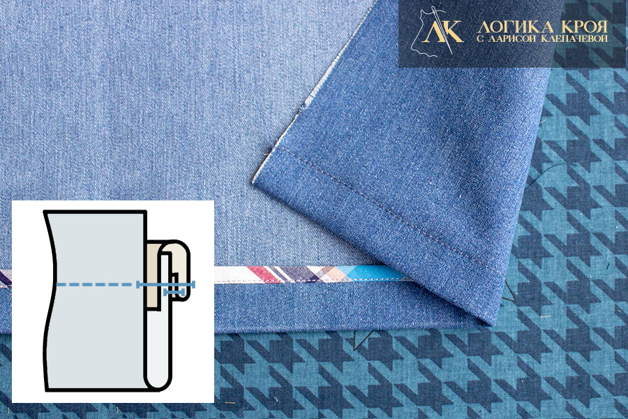 Окантовочный шов с одним открытым срезом